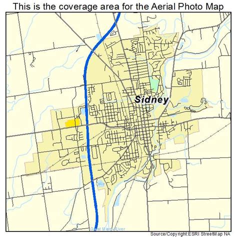 Aerial Photography Map of Sidney, OH Ohio