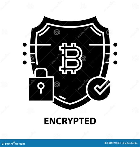 Encrypted Icon, Black Vector Sign with Editable Strokes, Concept ...