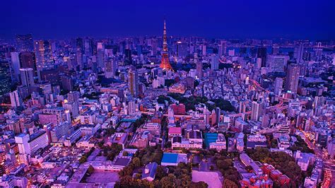 Image Tokyo Japan megalopolis Evening Cities Building 2560x1440