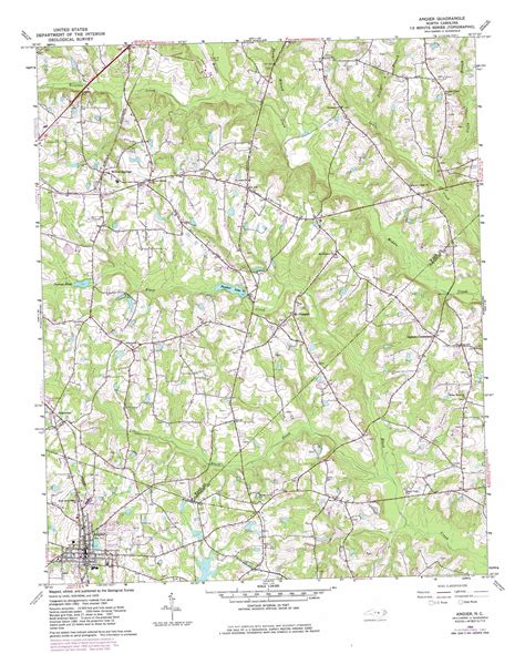 Angier topographic map, NC - USGS Topo Quad 35078e6