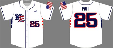 Northeast Eagles Custom Patriotic Baseball Jerseys - Triton Mockup Portal