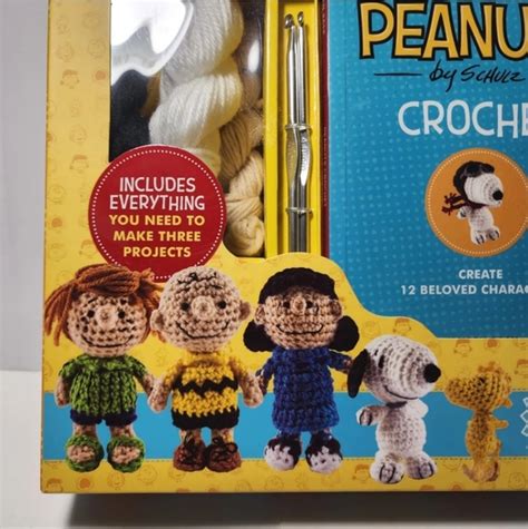 Peanuts | Toys | Peanuts Crochet Kit Yarn Charlie Brown Snoopy Lucy Book Needles 2 Patterns New ...