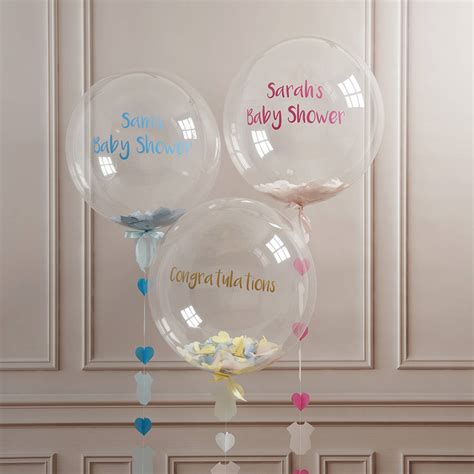 personalised baby shower confetti balloon by bubblegum balloons | notonthehighstreet.com