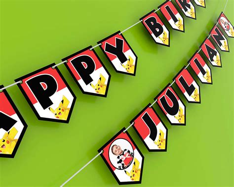 DIY Pokemon Birthday Banner Template - Template Online