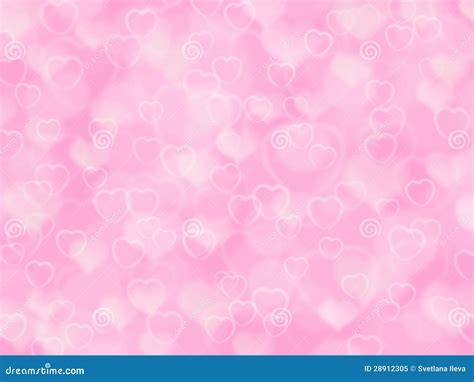 Pink Valentine Background With Boke And Hearts Royalty Free Stock Photo - Image: 28912305