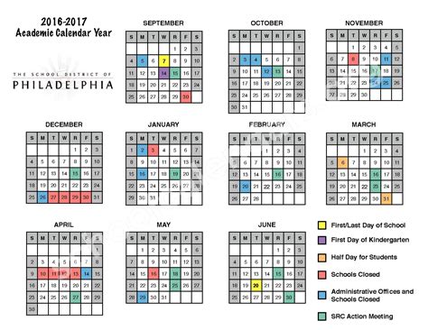 2016 - 2017 District Calendar | The School District of Philadelphia ...