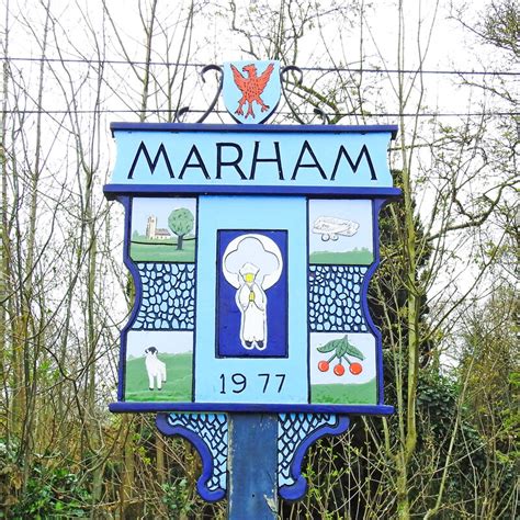 Marham village sign © Adrian S Pye cc-by-sa/2.0 :: Geograph Britain and Ireland