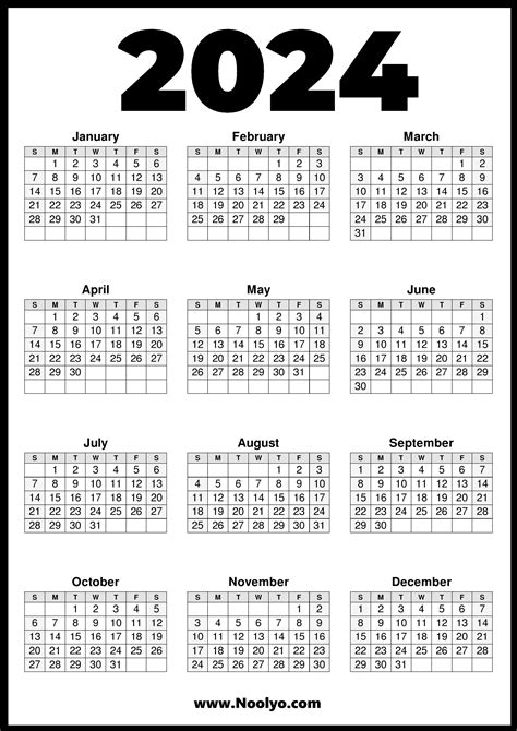 Calendar 2024 Print A4 - Aretha Marnia