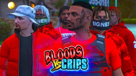 BLOODS VS CRIPS "GANG WAR" #4 (GTA 5 RP SKIT) - primary game primary games