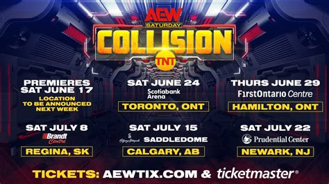 All Elite Wrestling on Twitter: "Witness #AEWCollision LIVE 💥 Tickets ...