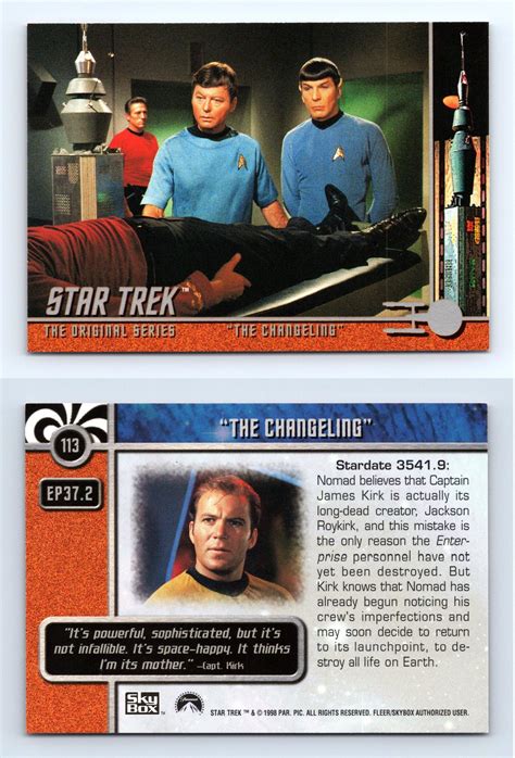 The Changeling #113 Star Trek Original Series 2 Skybox 1998 Trading Card