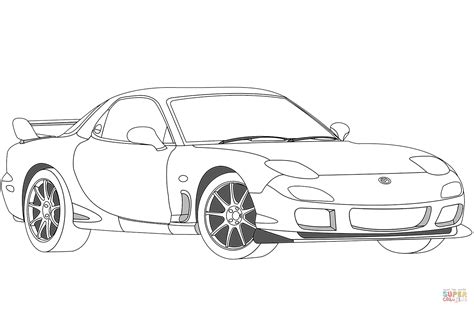 Mazda RX7 coloring page | Free Printable Coloring Pages