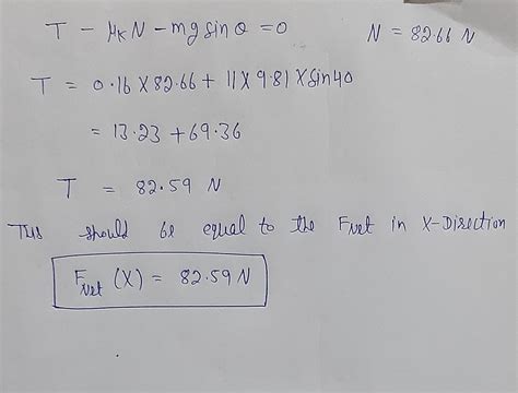 [Solved] how do I calculate the Fnet, x and Fnet, y of a 11kg object on a... | Course Hero