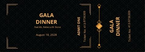 Free Printable Dinner Ticket Template - Illustrator, Word, Apple Pages, PSD, Publisher ...