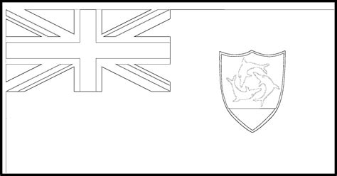 Anguilla Flag Colouring Page – Flags Web