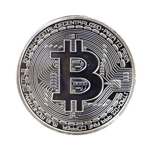 Silver Plated Collectible Bitcoin Coin Physical Art Collection Gift ...