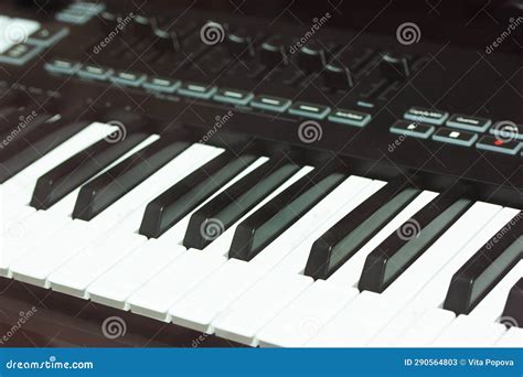 Keys Piano, Synthesizer in Recording Studio Sound Equipment for Music ...