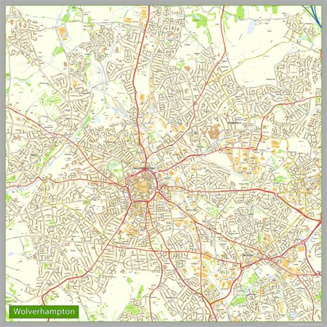 Wolverhampton Street Map | I Love Maps