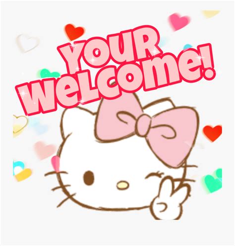 #hellokitty #yourwelcome , Free Transparent Clipart - ClipartKey