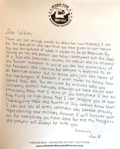 LETTERS | iPods for Wounded Veterans