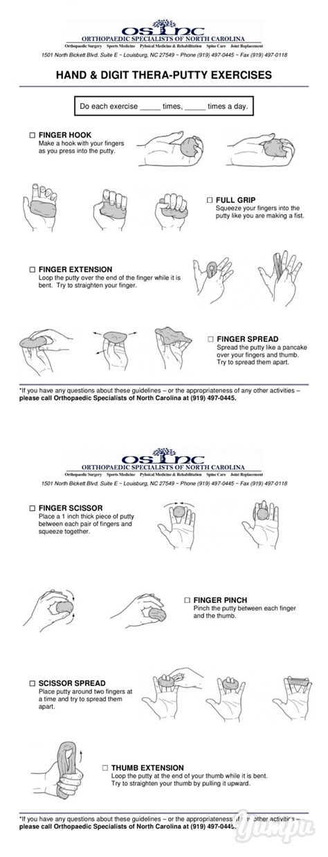 Hand & Digit Theraputty Exercises | Theraputty exercises, Hand therapy, Hand therapy exercises