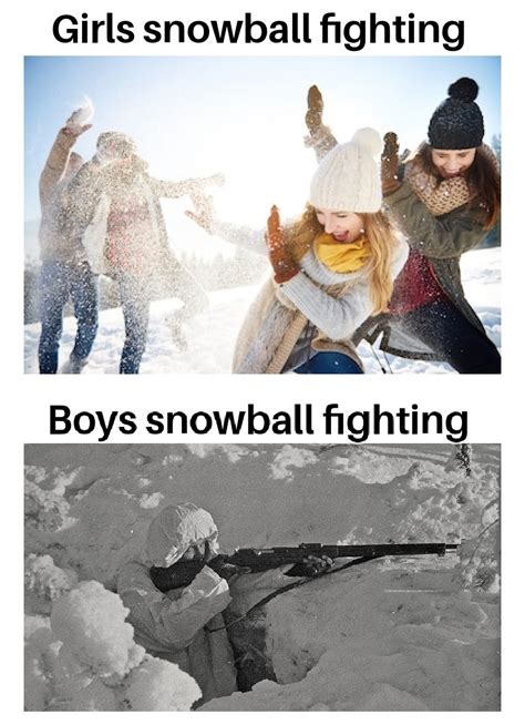 snowball fight meme - Helene Kovacevic