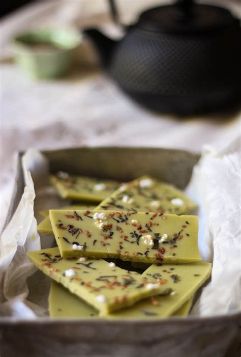 Matcha white chocolate with genmaicha