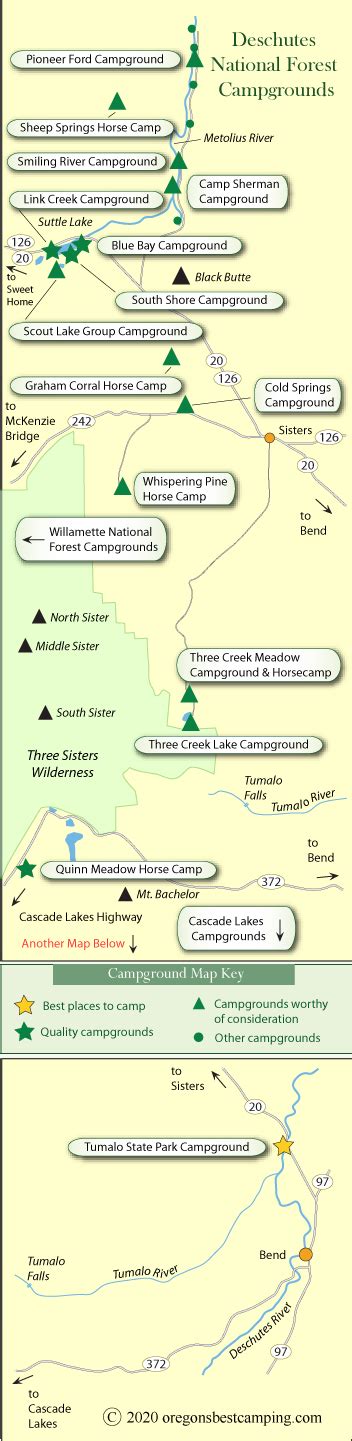 Deschutes National Forest Campground Map