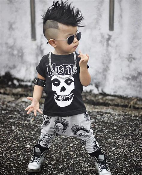 0 3Y Newborn Baby Boy Clothes Infant Toddler Kids Black Skull T Shirt Top + Pant 2pcs Outfit ...