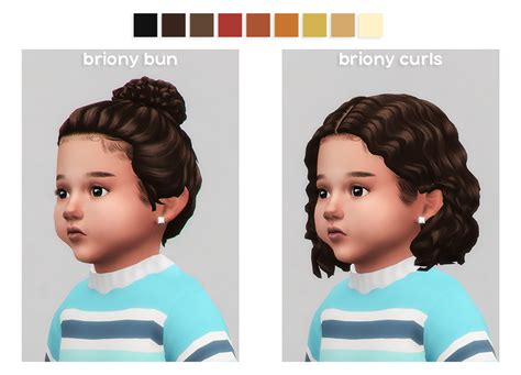 briony; two hairstyles for toddlers! | simgguk on Patreon | Sims 4 toddler, Sims 4, Sims hair