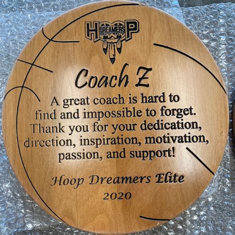 Basketball Coach Appreciation Plaque - Etsy