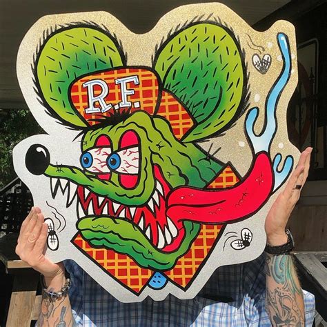 Rat Fink cutout sign | Rat fink, Ed roth art, Rats