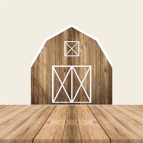 Wood Barn Door Backdrop Farm Theme Birthday Party Decorations – ubackdrop