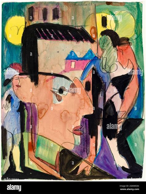 Ernst Ludwig Kirchner, Self Portrait, painting 1928 Stock Photo - Alamy