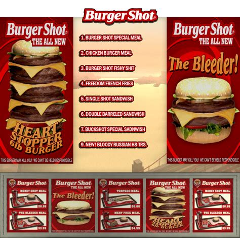 Burger Shot Menu