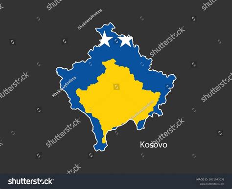 Sticker Outline Map Kosovo Kosovo Flag Stock Vector (Royalty Free) 2031943031 | Shutterstock