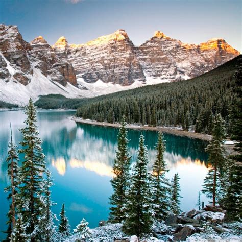 Winter, Moraine Lake, Alberta, Canada Ultra HD Desktop Background Wallpaper for 4K UHD TV ...