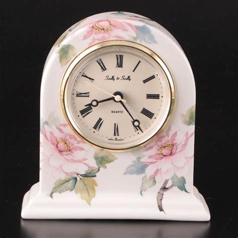 Limoges Hand-Painted Porcelain Box with Grayshott Pottery Porcelain Alarm Clock | EBTH