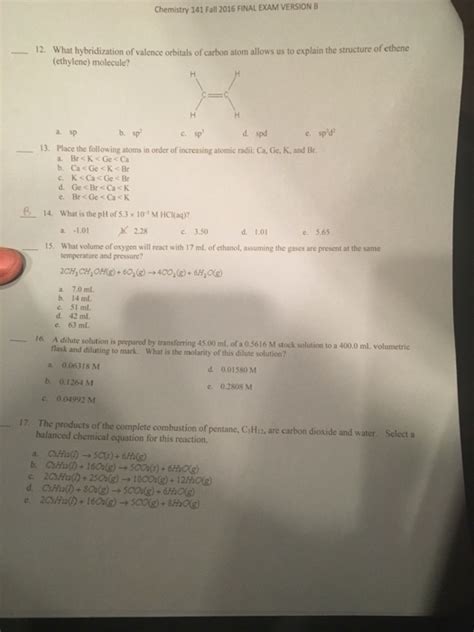 Solved What hybridization of valence orbitals of carbon atom | Chegg.com