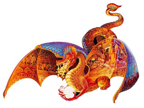 Dragon Shaped Jigsaw Puzzles | Perfect for Fantasy Art Fans | Shaped jigsaw puzzles, Fire dragon ...