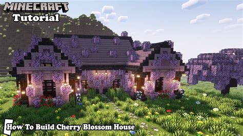 Minecraft Tutorial - How To Build Cherry Blossom House - ( Minecraft ...