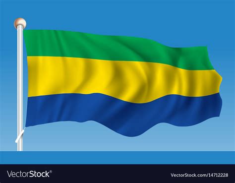 Flag of gabon Royalty Free Vector Image - VectorStock