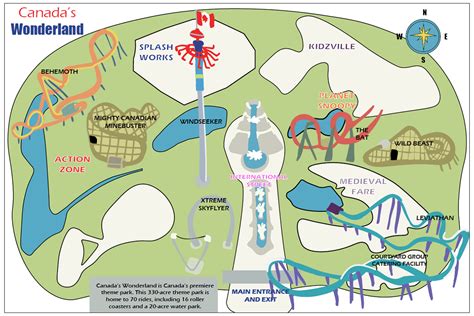 Canada's Wonderland Park Map :: Behance