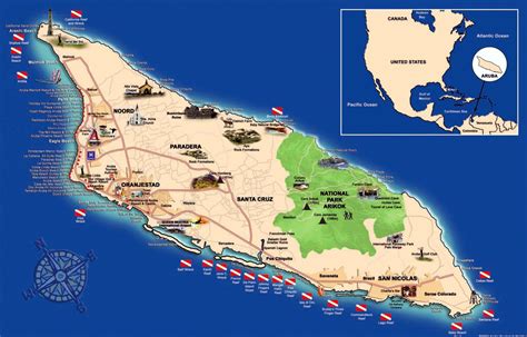 Mapas Imprimidos de Aruba con Posibilidad de Descargar