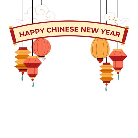 Happy Chinese New Year Banner, Chinese New Year Banner, Banner Chinese Blank, Chinese New Year ...