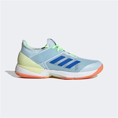 Adidas Womens Ubersonic 3 HC Tennis Shoes - Sky Tint/Glow Blue - Tennisnuts.com