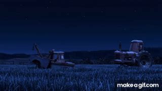 Tractor Tipping with Mater and Lightning McQueen | Pixar Cars on Make a GIF