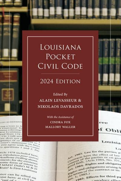 CAP - Louisiana Pocket Civil Code, 2024 Edition (9781531030735). Authors: Alain A. Levasseur ...