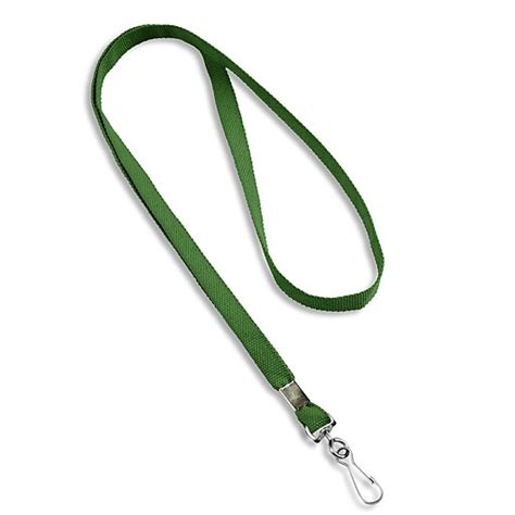 IDville 36" Blank Flat Woven Lanyards with J-Hook, Green, 25/Pack ...