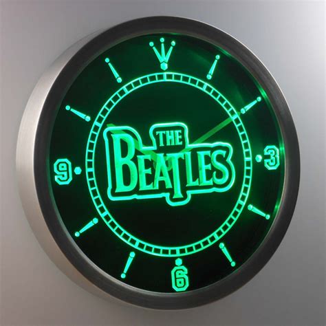 The Beatles LED Neon Wall Clock | SafeSpecial